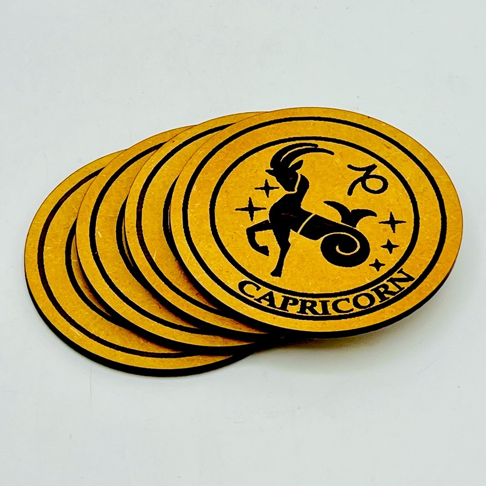 CAPRICORN Zodiac Sign Coasters • Set of 4